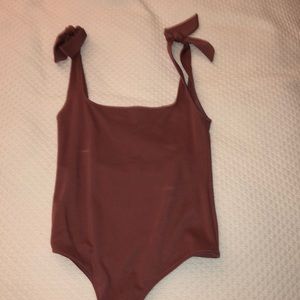 Deep rose Free People bodysuit!